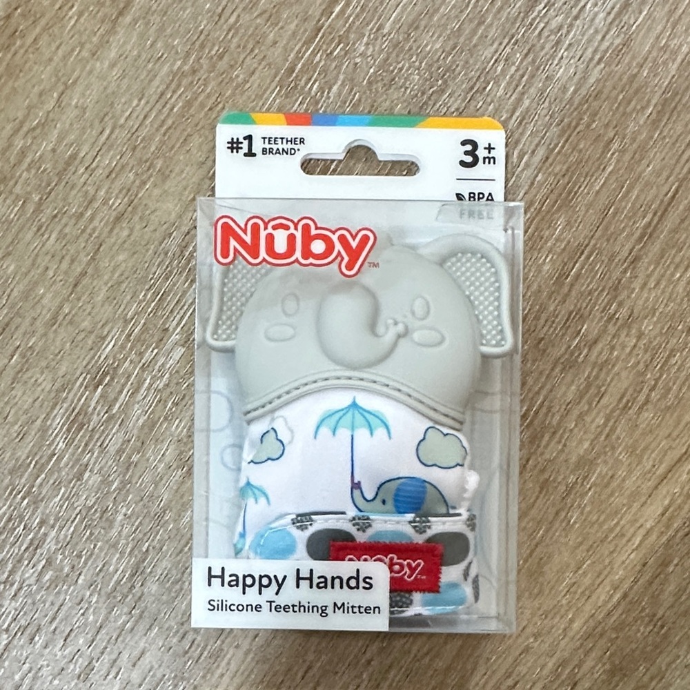 Nuby Blue Elephant Teething Mitten